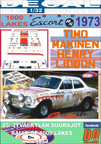Decal ford escort - rs, mk